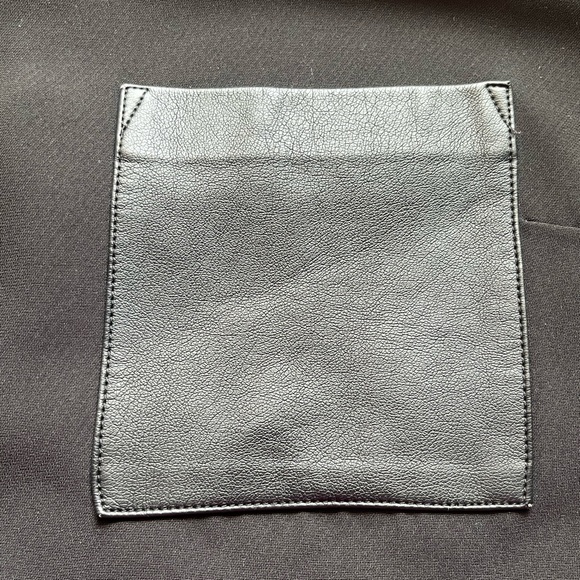 JCrew Black Dress with  Leather Pocket Tee Dress Mini Shift Mini Grunge C9033 S - Picture 10 of 11